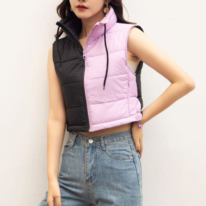 Damen Wende-Weste mit Kuschelfunktion und hohem Kragen Drune