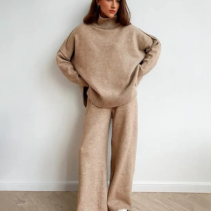 Damen Cozy Loungewear Set aus weichem Strick Drune