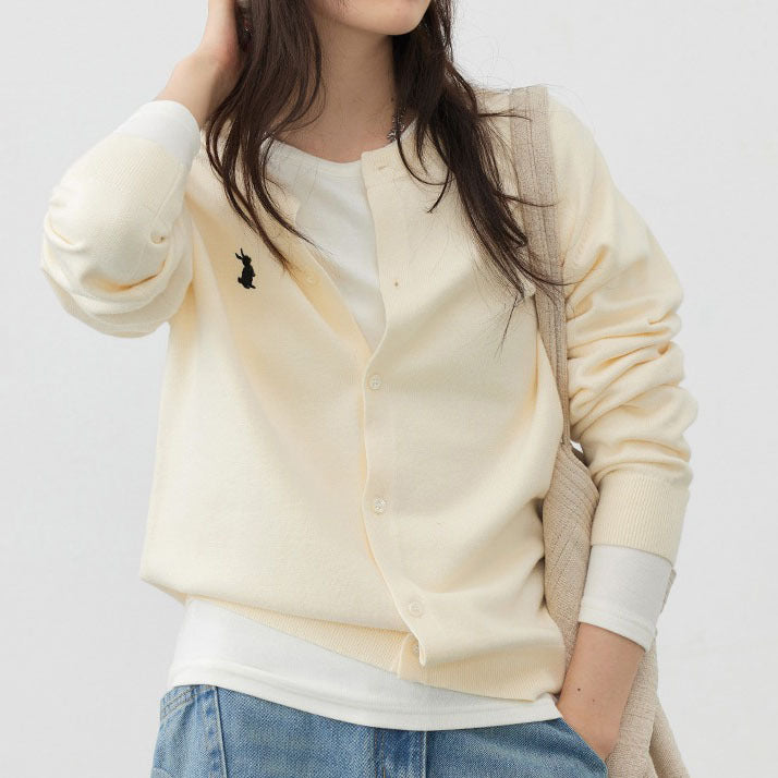 Damen weiche Strickjacke mit feinen Knopfdetails und elegantem Design Drune