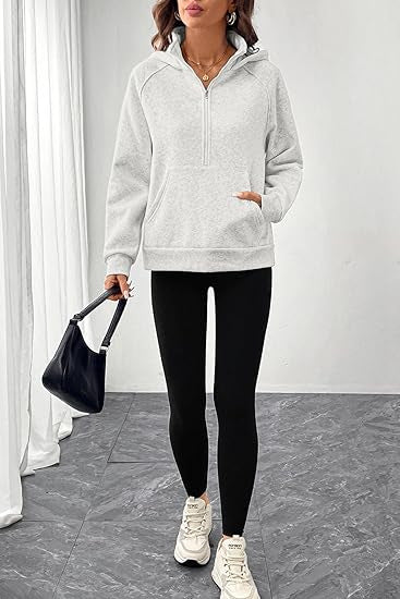 Damen Sportlicher Kordelzug-Hoodie Drune
