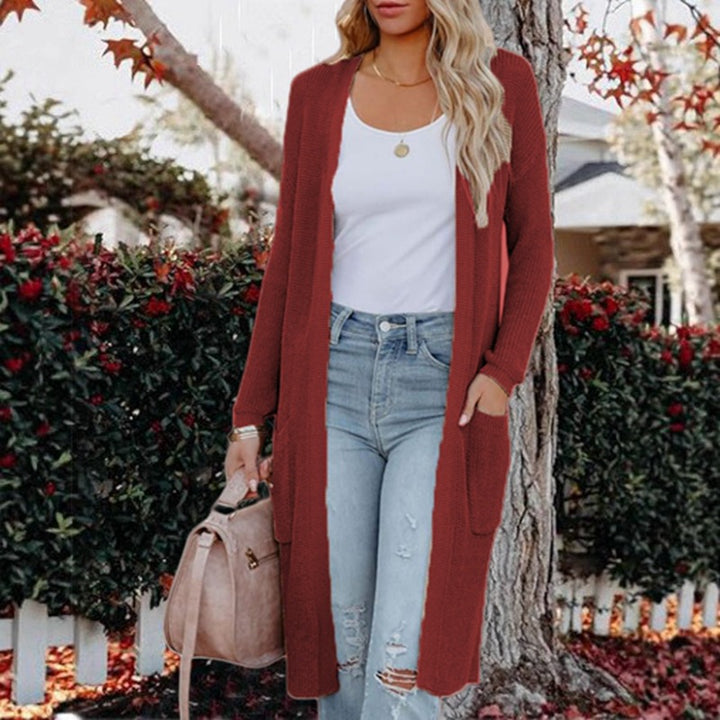 Damen Langstrickjacke im eleganten Design mit praktischen Taschen Drune
