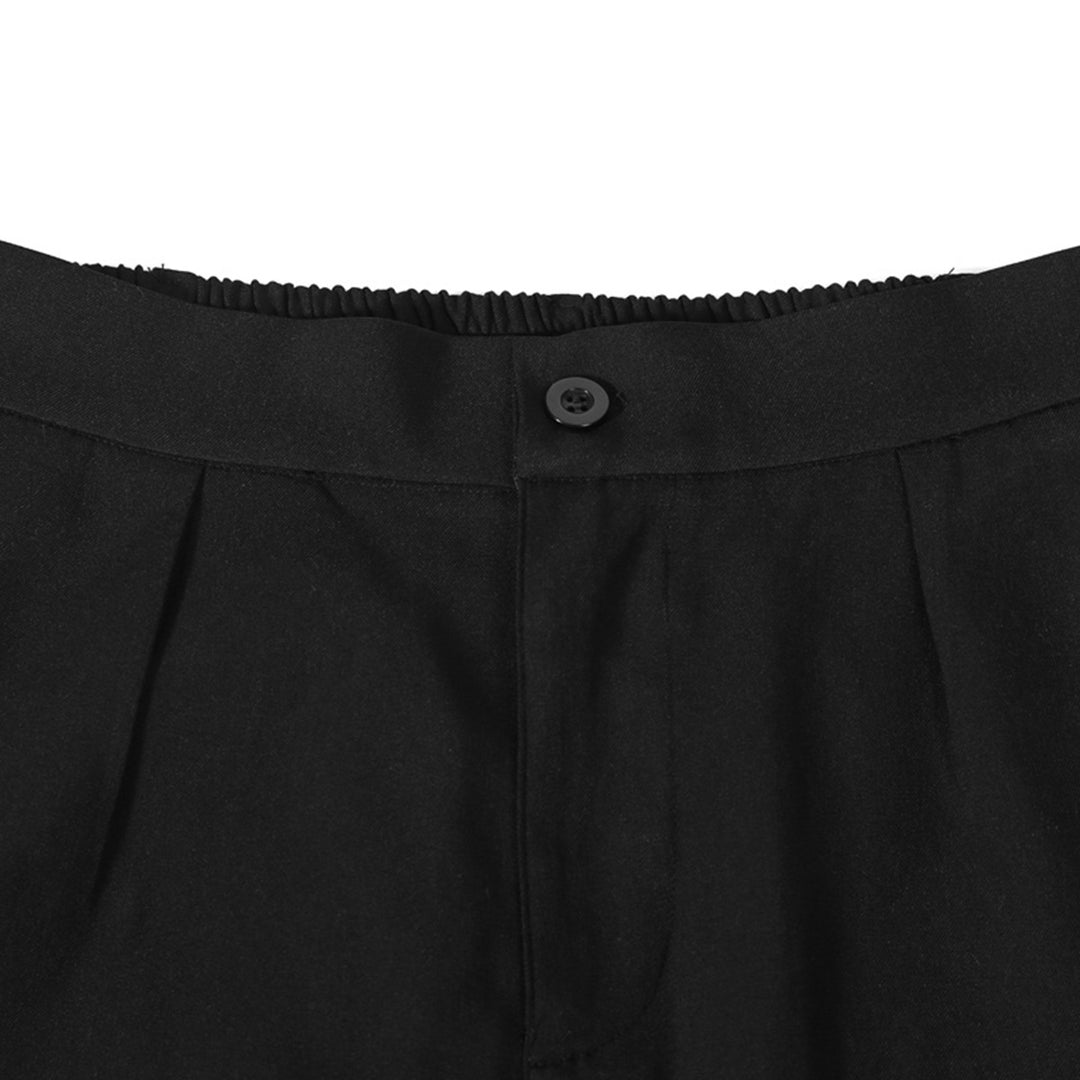 Herren Elegante weite Hose mit elastischem Bund und seitlichen Eingrifftaschen Drune