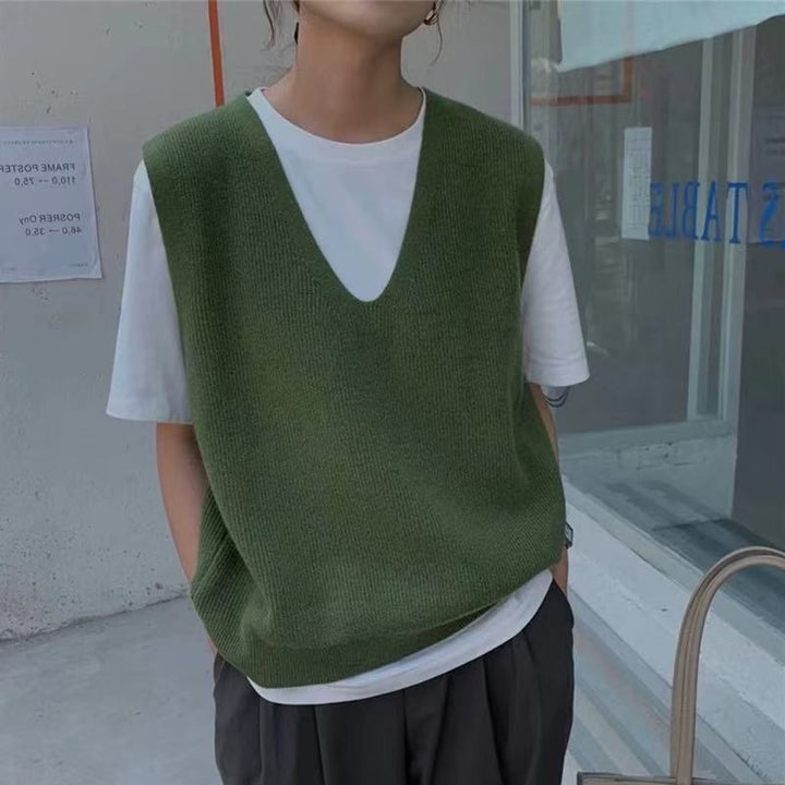 Damen modischer Pullover mit V-Ausschnitt und lockerem Schnitt Drune