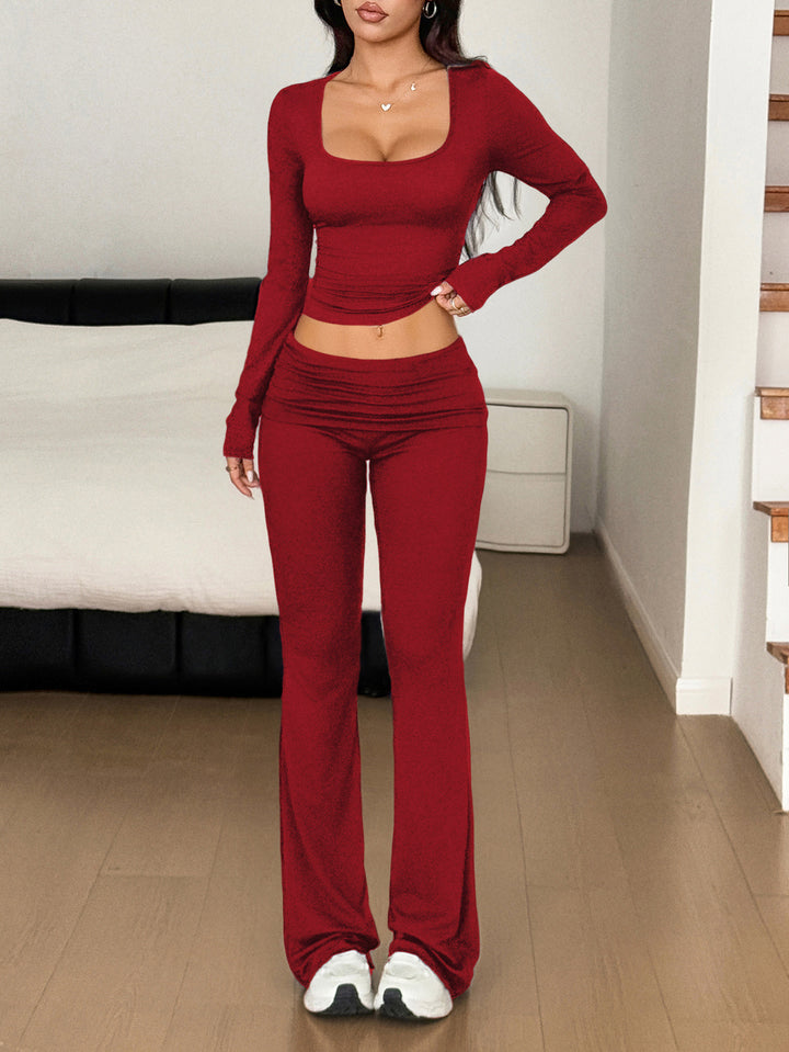 Damen Sportliches Zweiteiliges Set Drune