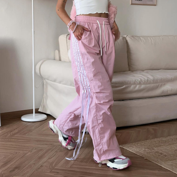 Damen lässige Utility-Hose mit verstellbarem Bund und praktischen Seitentaschen Drune