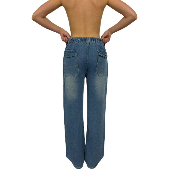 Damen High-Waist Jeans im Vintage-Stil Drune