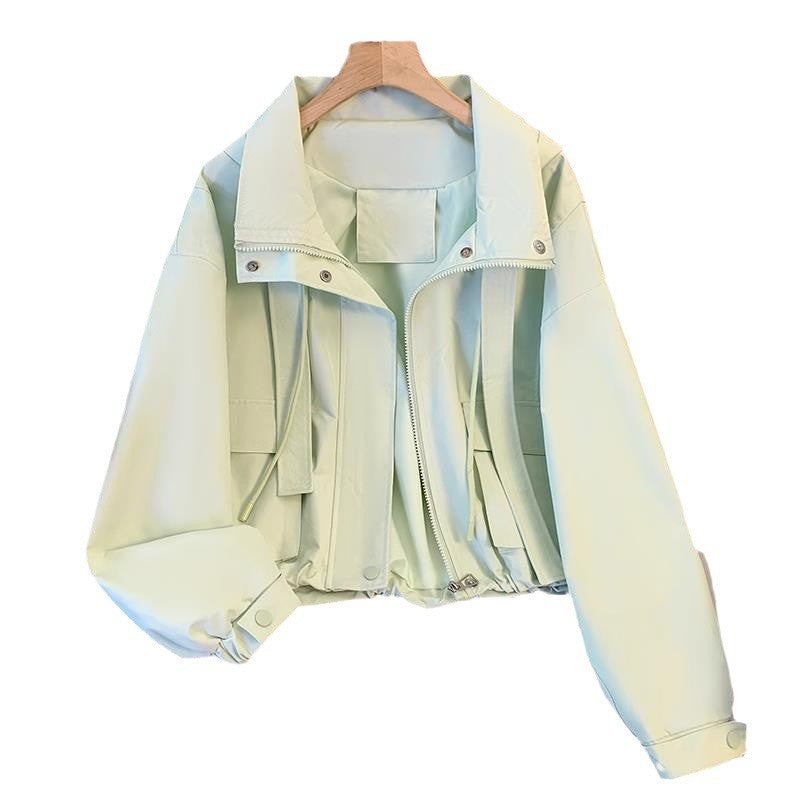 Damen leichte Übergangsjacke mit verstellbarem Bund und praktischen Taschen Drune