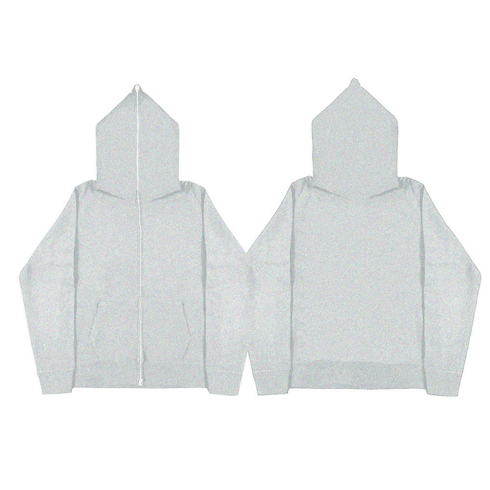 Unisex nan Kapuzenjacke mit durchgehendem Reißverschluss, doppellagiger Kapuze und Kängurutaschen Drune