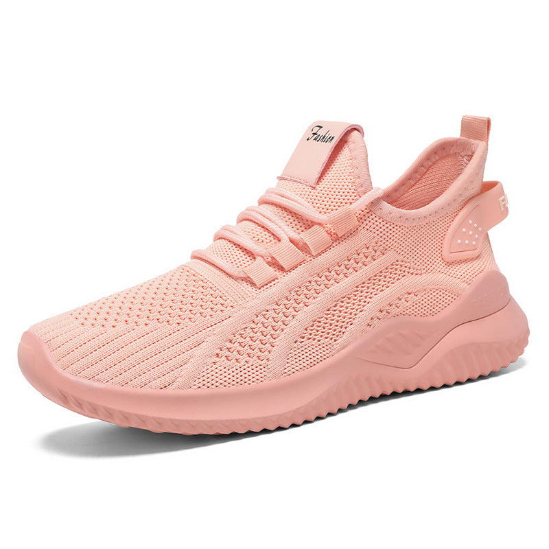 Damen nan gestrickter Sockensneaker mit Fersenstabilisator, reaktiver Leicht-EVA-Zwischensohle und elastischer Schnellzug-Schnürung Drune