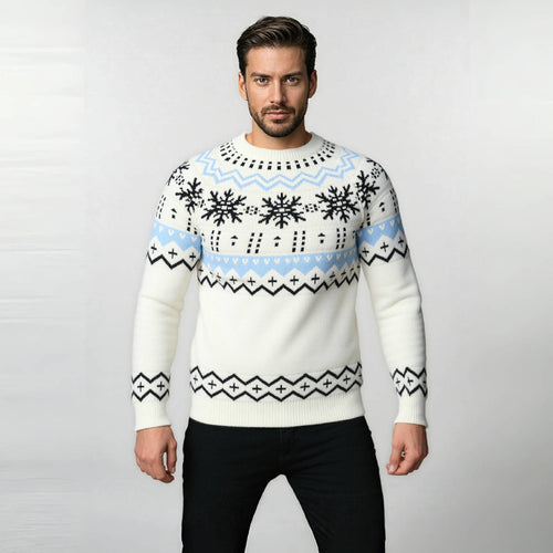 Herren Strickpullover mit winterlichem Muster Drune