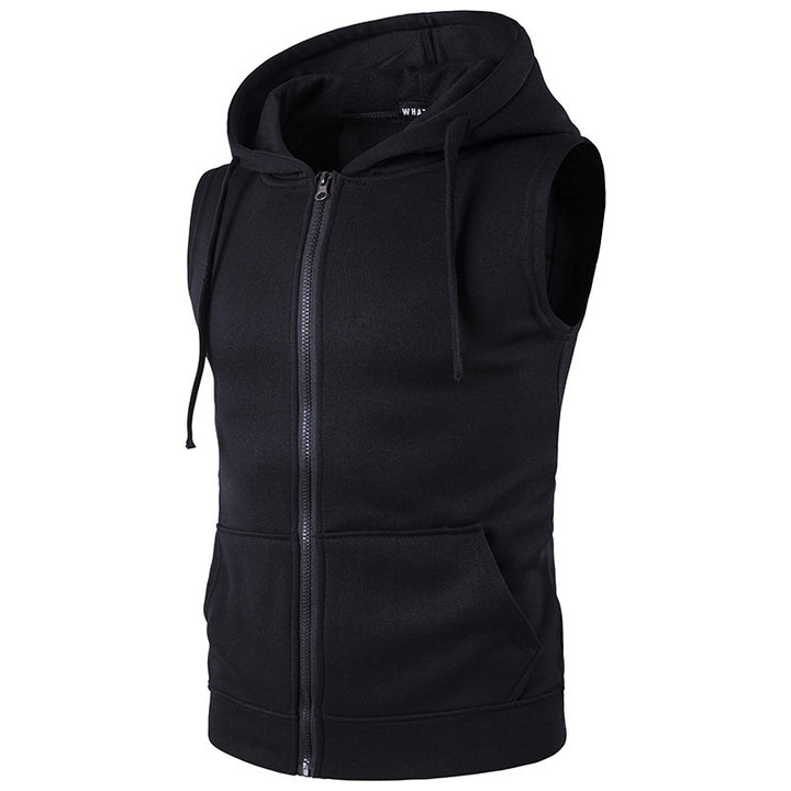 Herren Elegantes Ärmelloses Zip-Hoodie Drune
