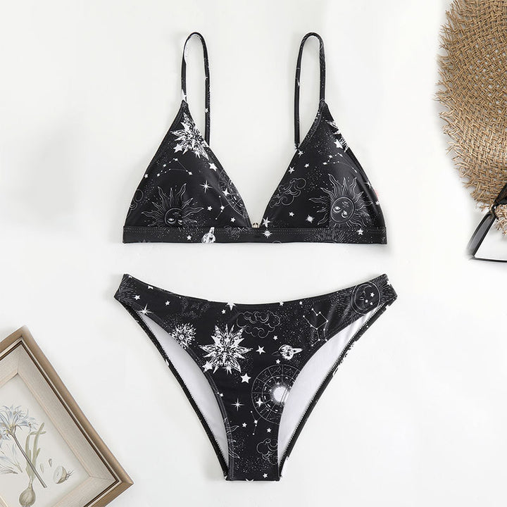 Damen Triangel-Bikini mit verspieltem Sternen-Design Drune