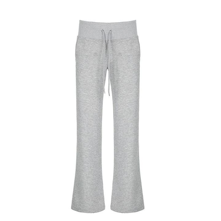 Damen Flared Sweatpants mit elastischem Bund und verstellbarem Kordelzug Drune