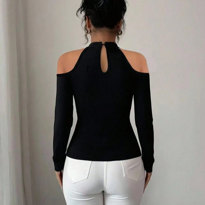 Damen Oberteil mit transparenten Spitzendetails und elegantem Schnitt Drune