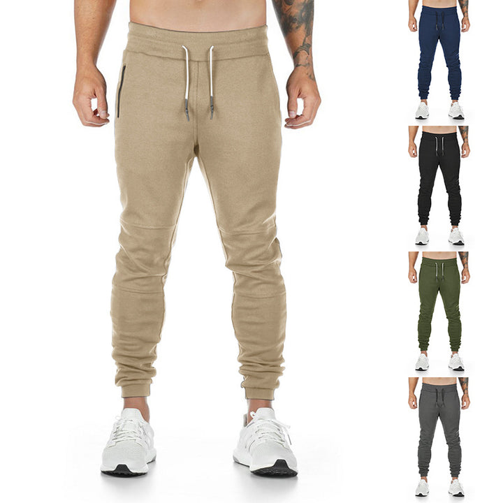 Herren Sportliche Jogginghose mit praktischen Reißverschlusstaschen und elastischem Bund Drune