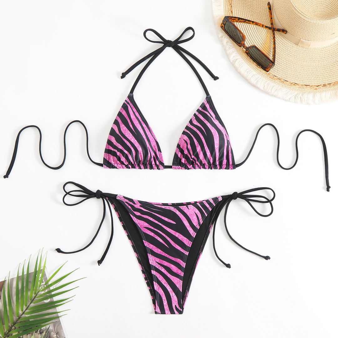 Damen Triangel-Bikini mit verstellbaren Schnürdetails Drune