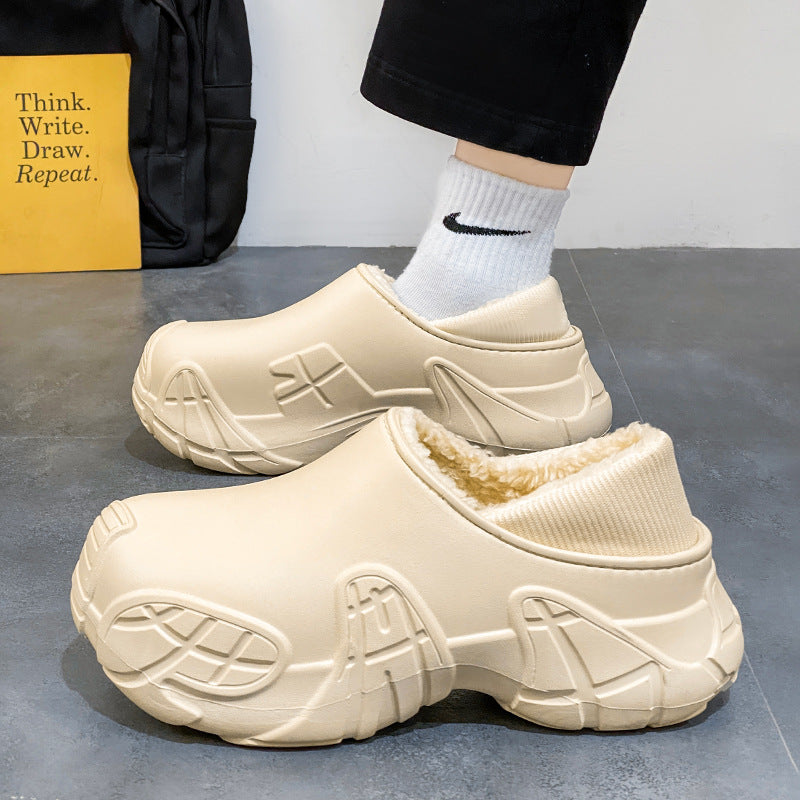 Damen Gemütliche Clogs mit flauschigem Innenfutter und rutschfester Sohle Drune