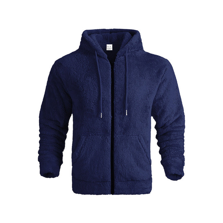Herren kuschelige Fleecejacke mit Kapuze Drune