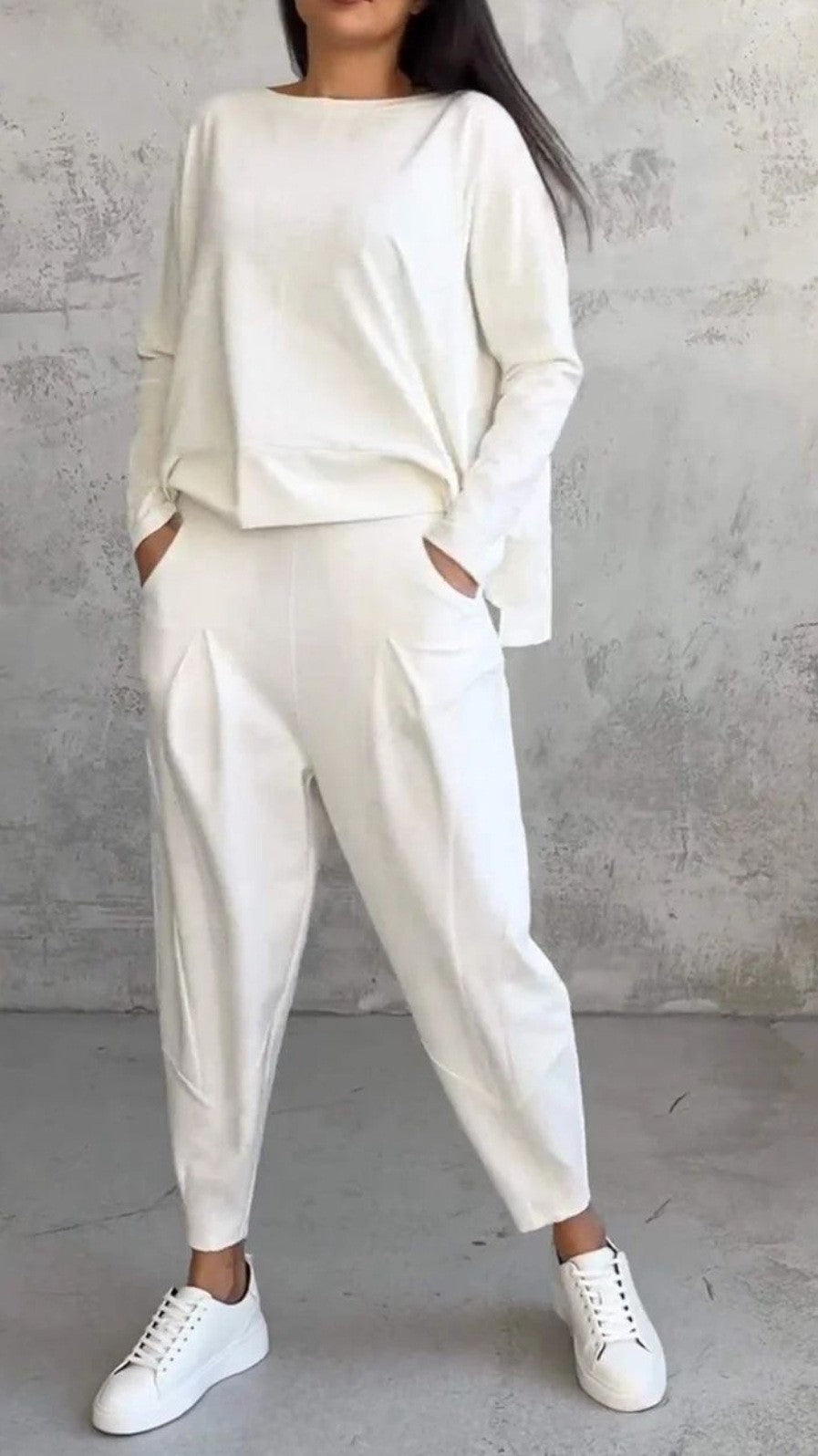 Damen modischer Freizeitanzug mit elegantem Schnitt und praktischen Taschen Drune