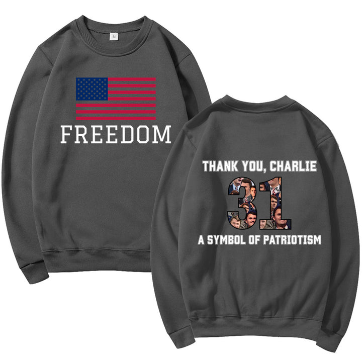 Damen Sweatshirt mit patriotischem Aufdruck und softem Material Drune