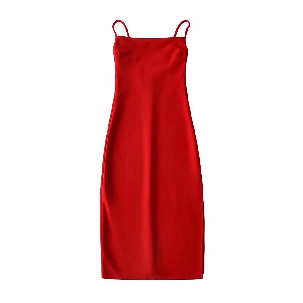 Damen langes Abendkleid mit elegantem Schlitz Drune