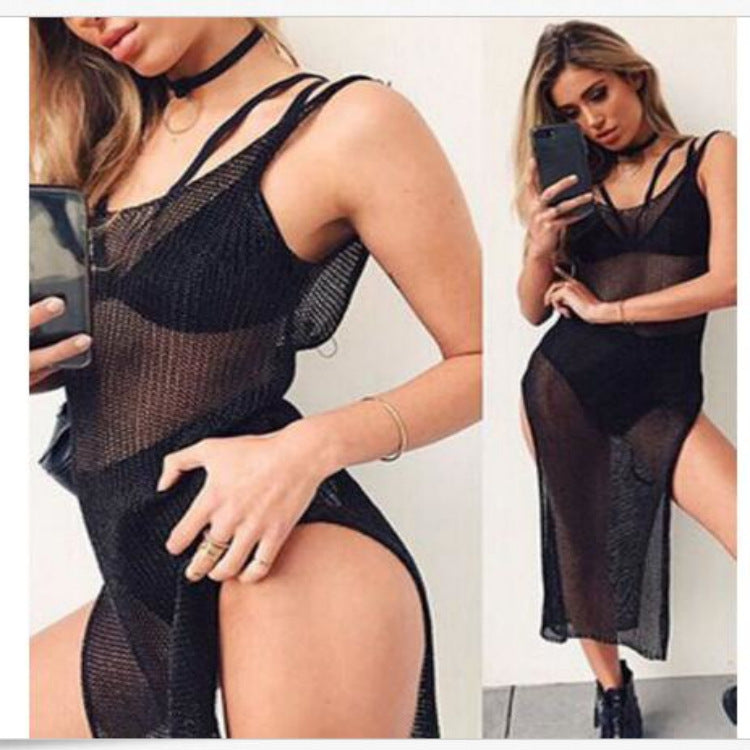Damen Freizeit Maxikleid mit seitlichem Schlitz Drune