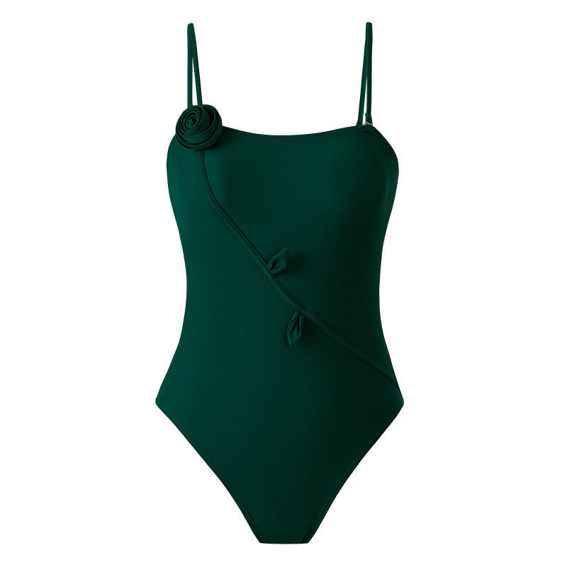 Damen Einteiler Badeanzug mit floralem Design und passendem Strandüberwurf Drune