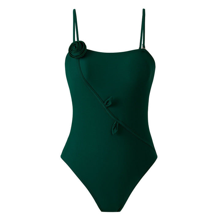 Damen Einteiler Badeanzug mit floralem Design und passendem Strandüberwurf Drune