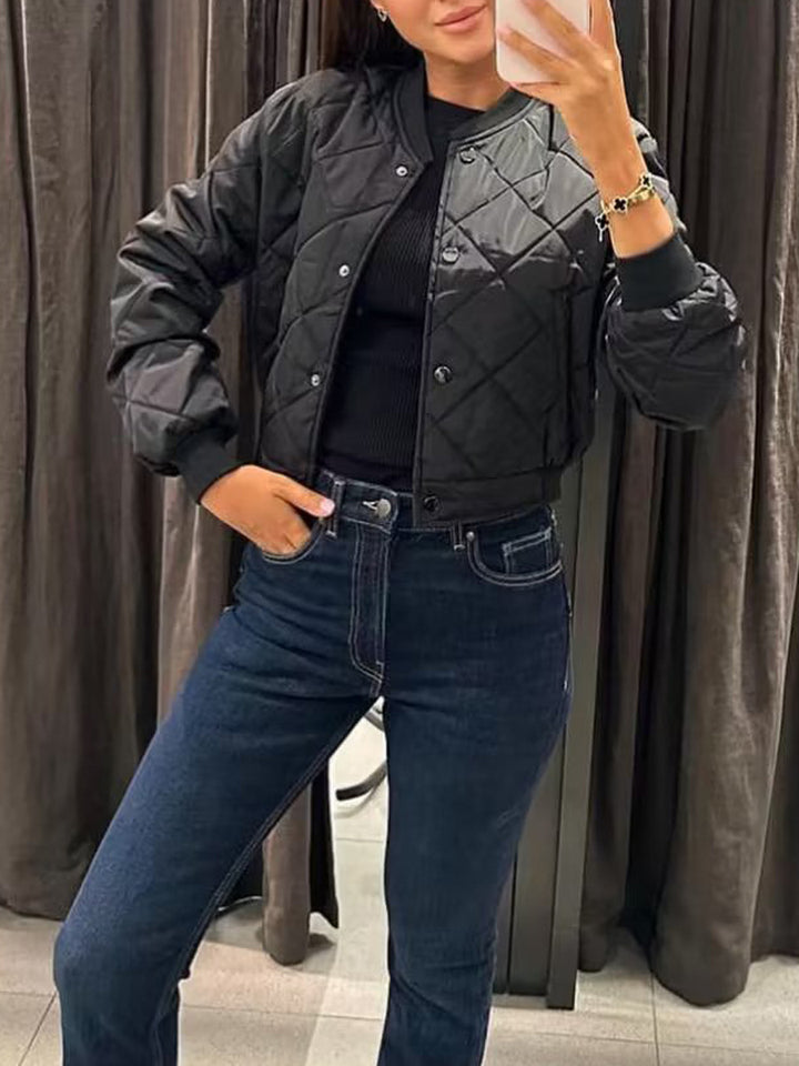 Damen gesteppte Übergangsjacke mit modernem Schnitt und praktischen Taschen Drune