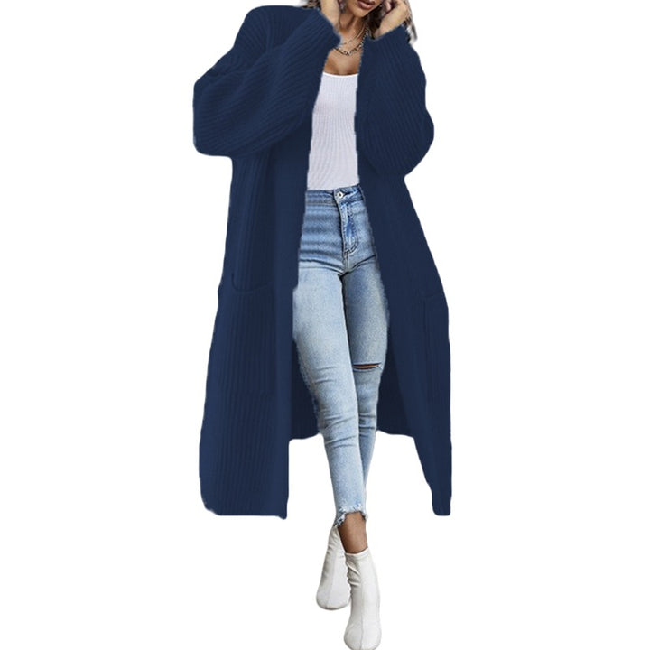 Damen Grobstrick-Cardigan mit Taschen und offenem Frontdesign Drune