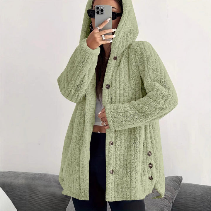 Damen kuschelige Fleecejacke Drune