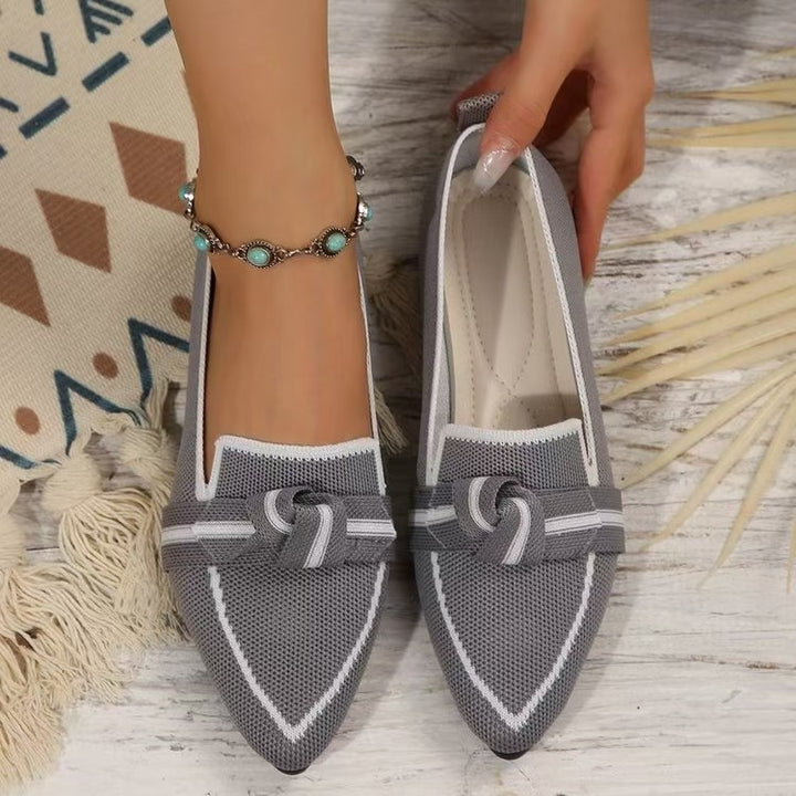 Damen Slip-On Mokassins mit elegantem Knoten-Detail Drune
