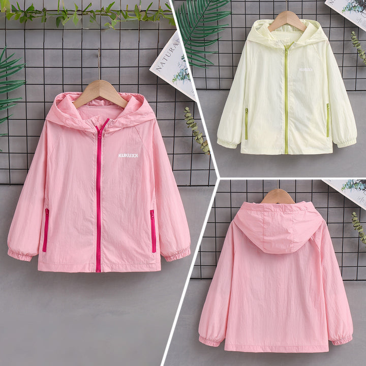 Damen nan ultraleichte Kapuzen-Nylonjacke mit UV-Schutz, winddichter Ausstattung und Reißverschlusstaschen Drune