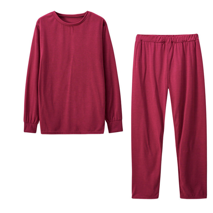 Damen Langarm Schlafanzug Set mit elastischen Hosen Drune