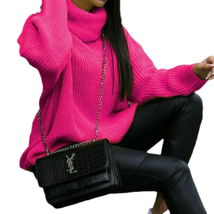 Damen Strickpullover mit Rollkragen und hoher Passform Drune