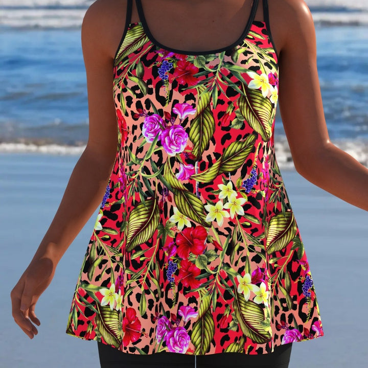 Damen Schwimmanzug mit modischem A-Linien-Schnitt und floralem Design Drune