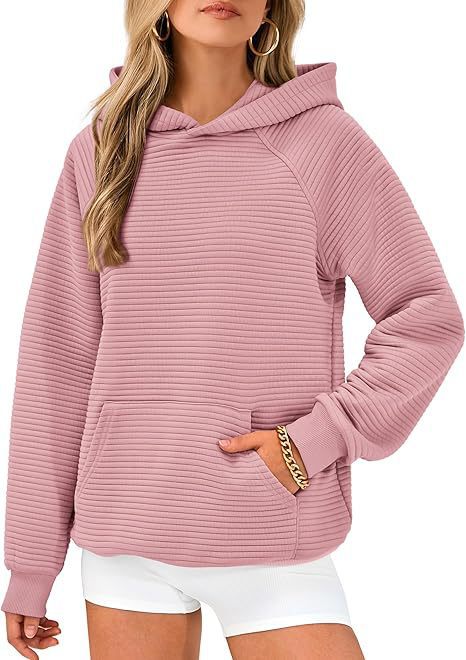 Damen gemütlicher Kapuzenpullover mit strukturiertem Design Drune