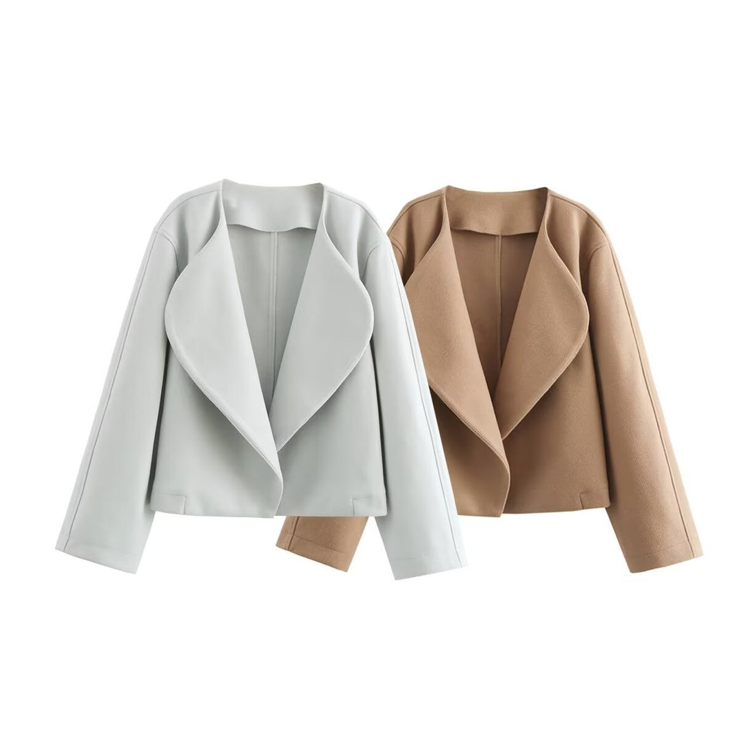Damen eleganter Oversized-Blazer mit schickem Revers Drune