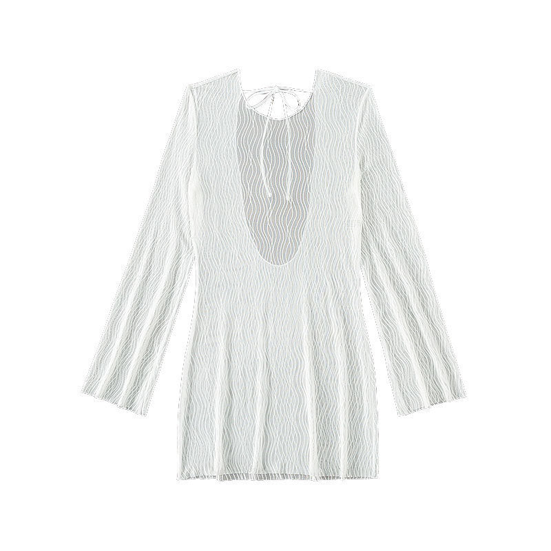 Damen Langärmliges Strandkleid Drune