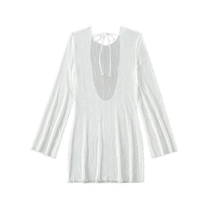 Damen Langärmliges Strandkleid Drune