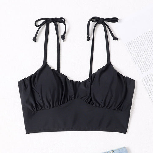 Damen Crop-Top Bikinioberteil mit verstellbaren Trägern und sportlichem Design Drune