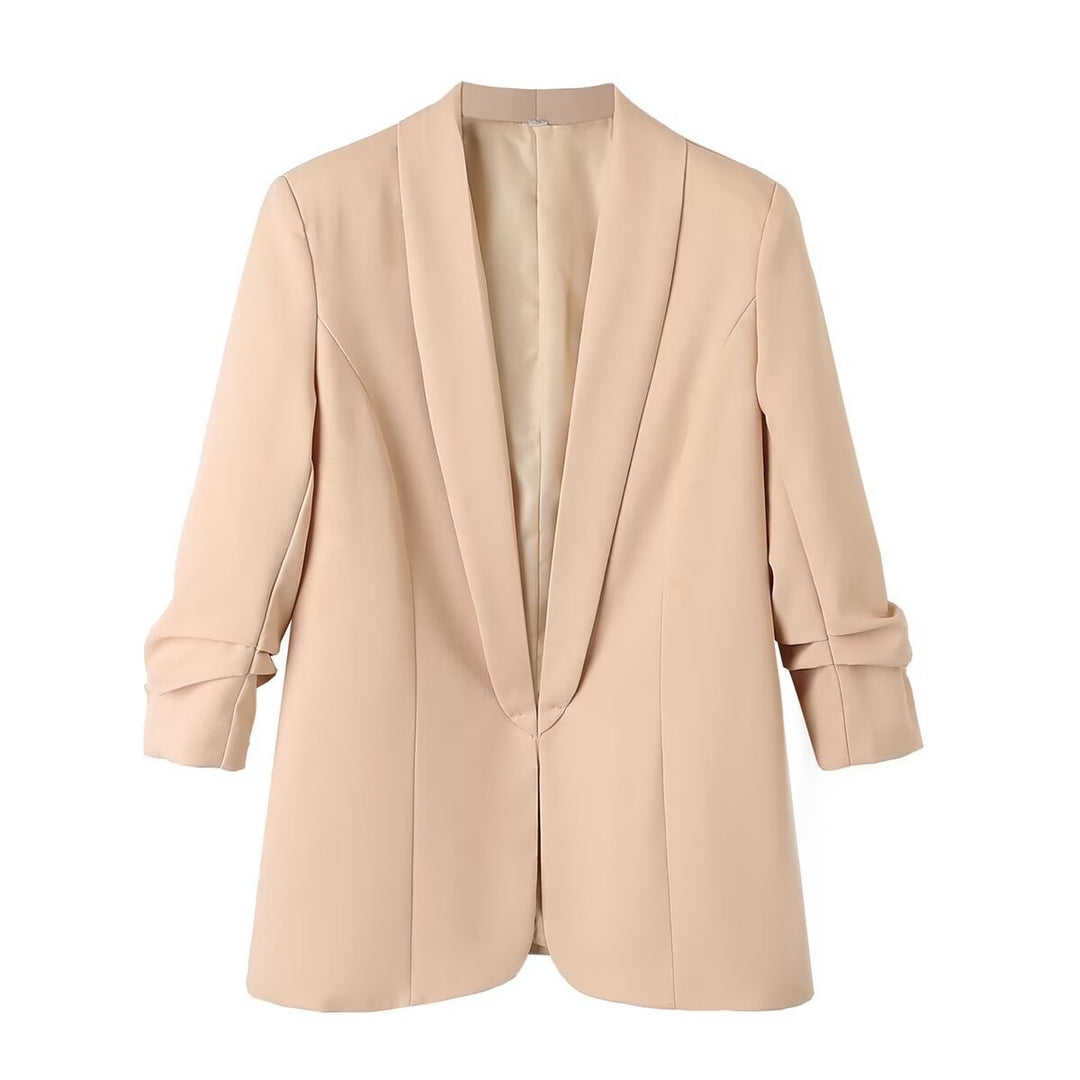 Damen Oversize Blazer ohne Verschluss Drune