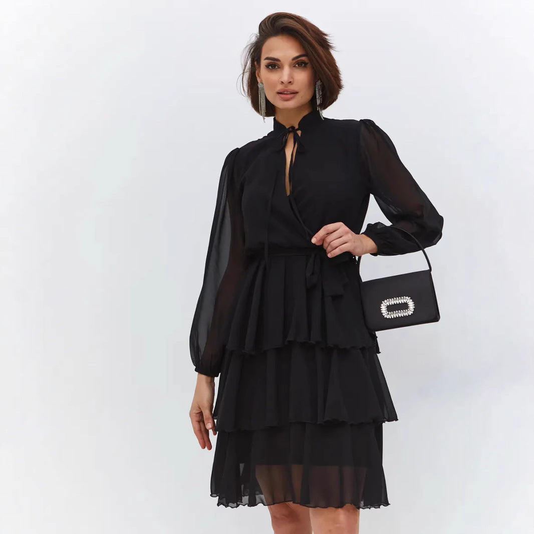 Damen Rüschenkleid Drune