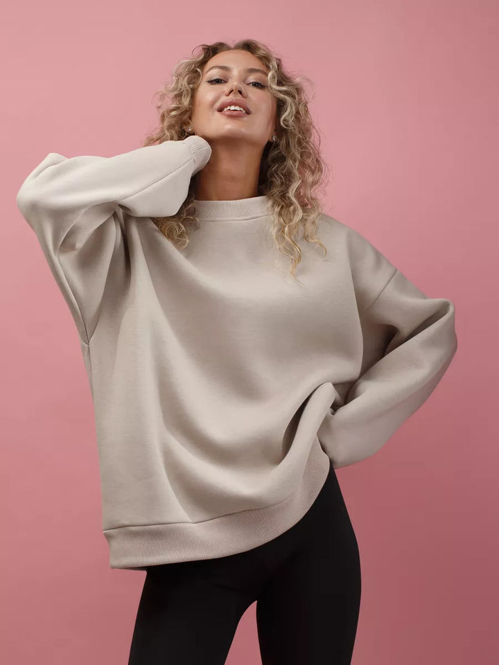 Damen lässiger Oversized Sweatpullover Drune