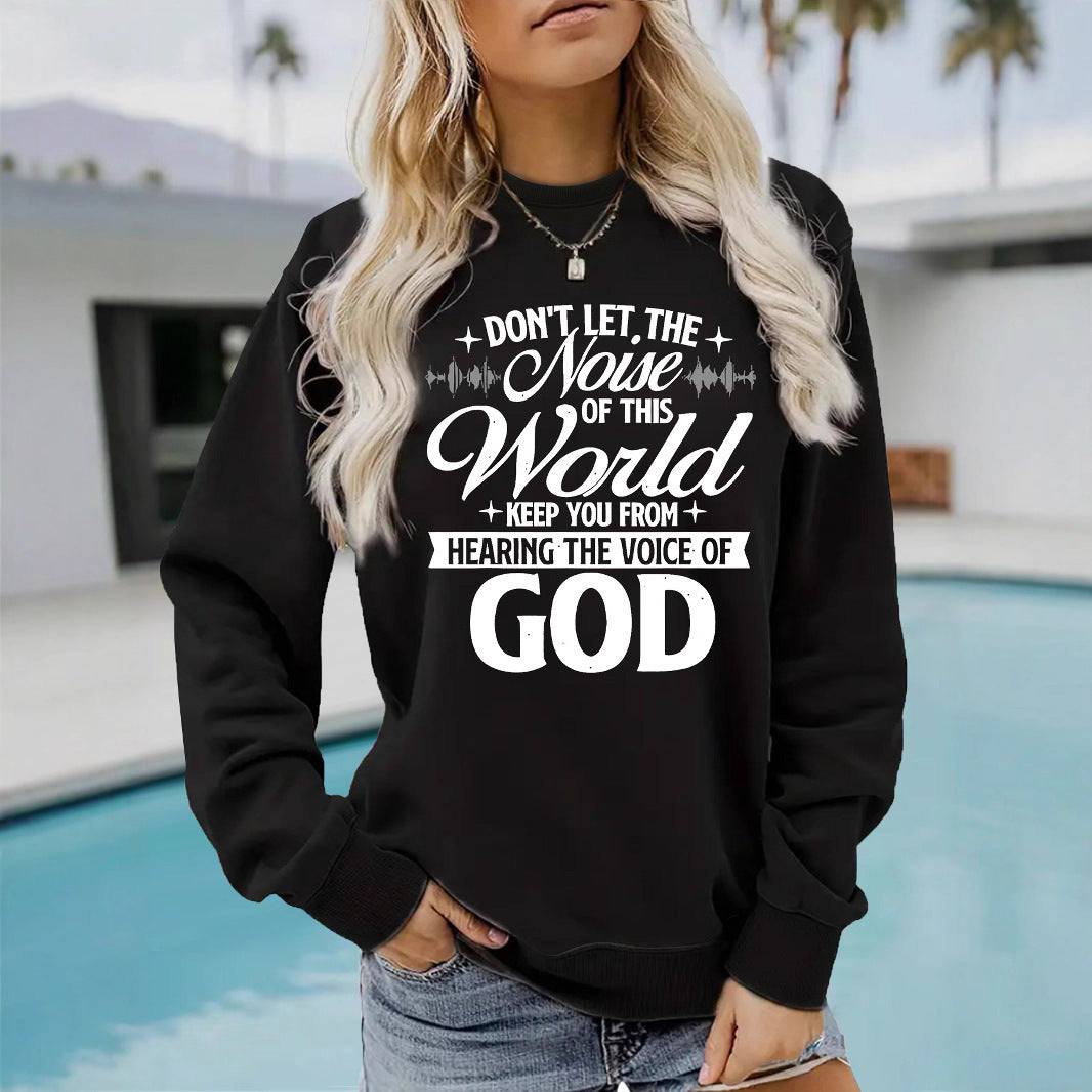 Damen Sweatshirt mit inspirierendem Aufdruck und bequemer Passform Drune