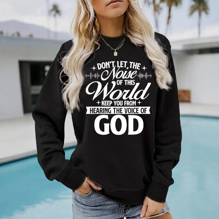 Damen Sweatshirt mit inspirierendem Aufdruck und bequemer Passform Drune