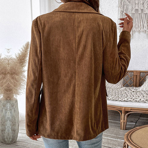 Drune | Blazer Corduroy Tailliert Doppelreihig mit Revers