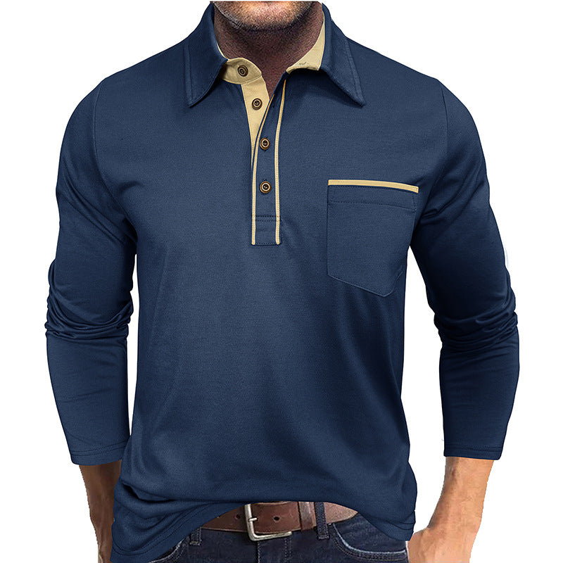 Herren Langarm-Polohemd Drune