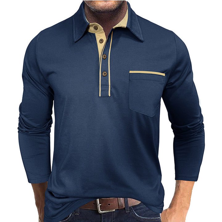 Herren Langarm-Polohemd Drune