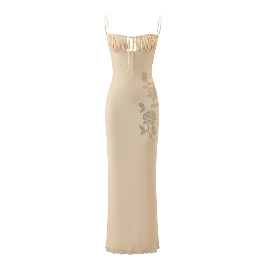 Damen Elegantes Maxi-Kleid mit Spitzendetails und raffiniertem Schnitt Drune